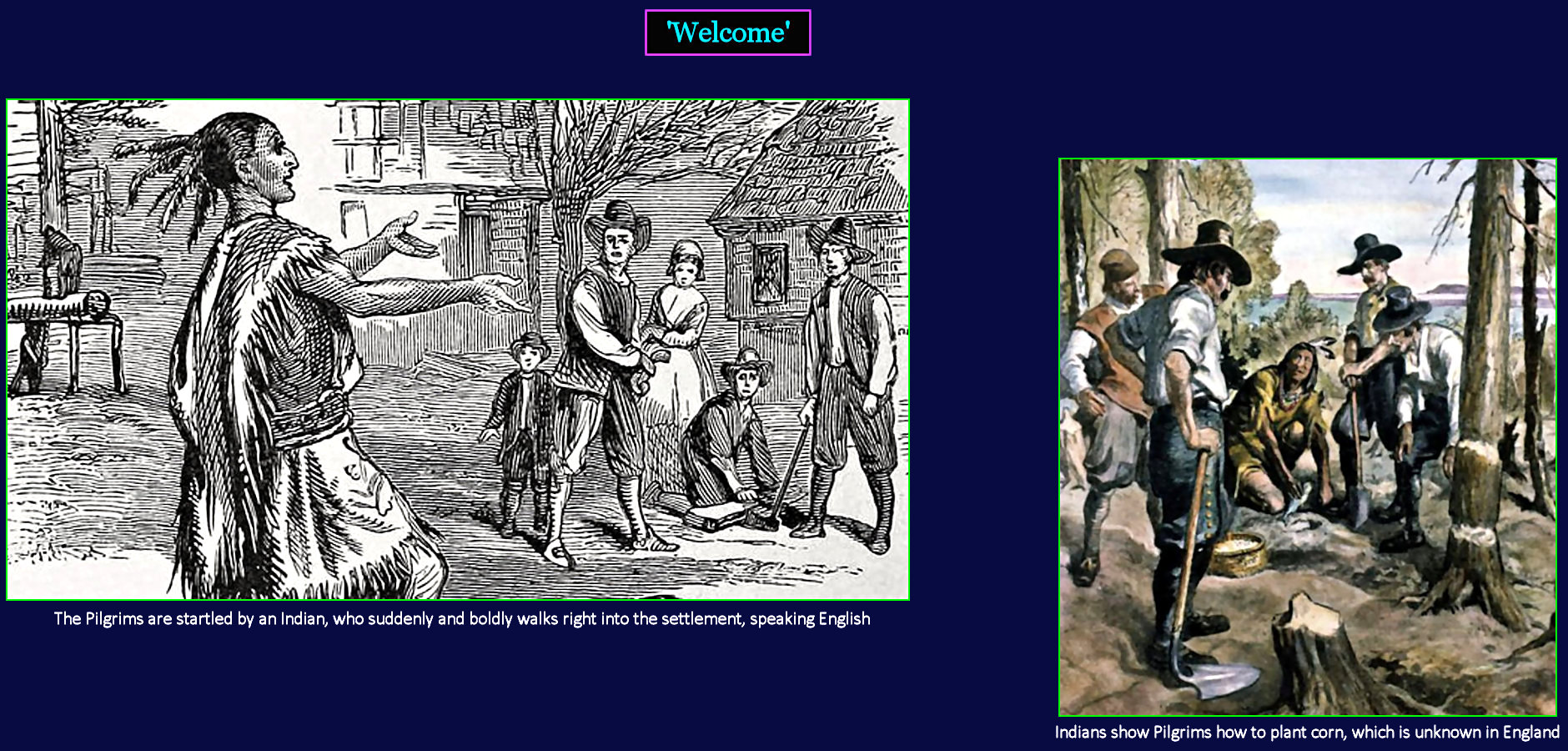 Squanto, Indian translator, 1621